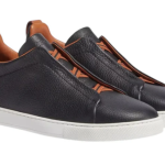BLACK DEERSKIN TRIPLE STITCH™ SNEAKERS Black