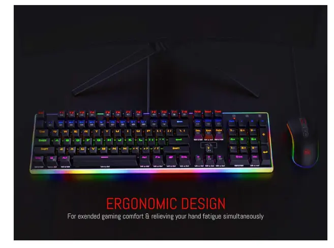 REDRAGON K577R Kali Gaming Mechanical Keyboard - Red Switches (Black)