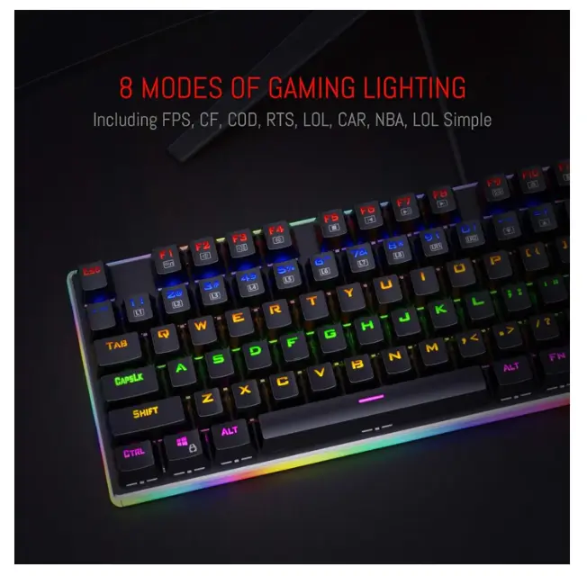 REDRAGON K577R Kali Gaming Mechanical Keyboard - Red Switches (Black)