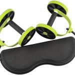 M D Stay Fit MD Abdominal Wheel Body Building Revoflex Extreme Double Wheels Pull Rope Abdominal Exercise Wheel for Abdominal Workout Gym