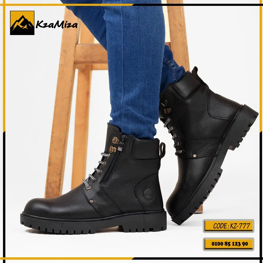 🥾 سيفتي جلد طبيعي نعل رابر حديده امامية كود 777 Leather