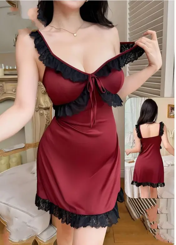 فستان “ليلة الزبدة العنابية” Code 28