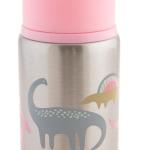 STAINLESS STEEL WATER BOTTLE PINK DINO (S23)