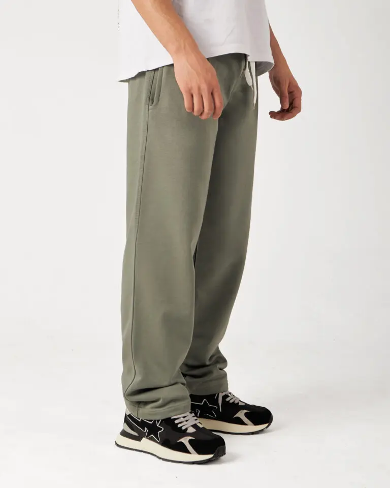 Khaki Straight Sweatpants