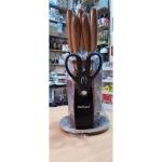 7-piece knife and scissors set with stand