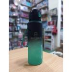 Acrylic Sports Water Bottle - 600ml - Black and Green Gradient