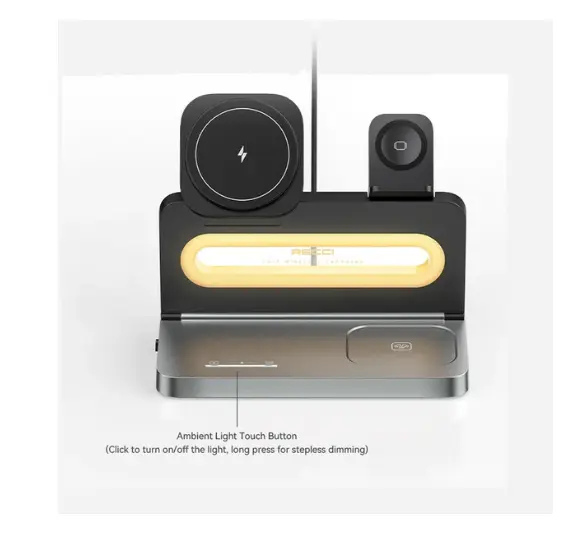 Recci 4 in 1 Wireless Charging 15W Ambient Light RCW-49
