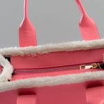 PINK LEATHER TOTE BAG