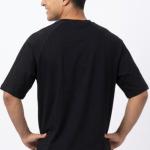 Black Oversized Balmain Chest Print T-Shirt