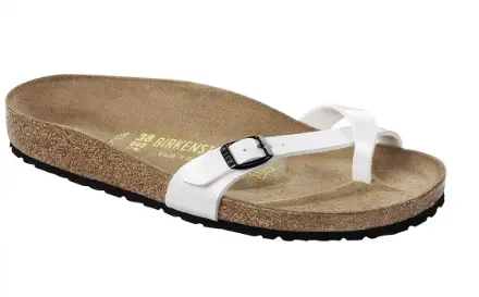 Birkenstock PIAZZA Birko-Flo White Patent
