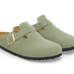 Birkenstock Boston Soft Footbed – Suede Green Tea
