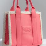 PINK LEATHER TOTE BAG