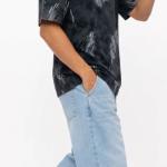 Black Distressed Oversized Fashion T-Shirt