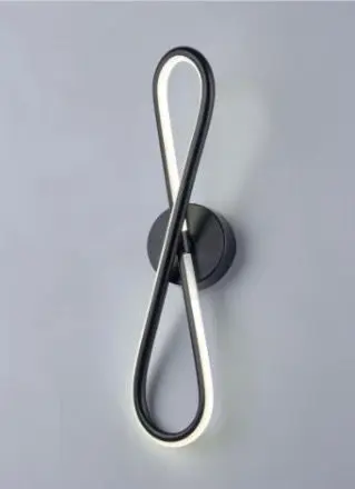 Infinity Black LED wall lamp