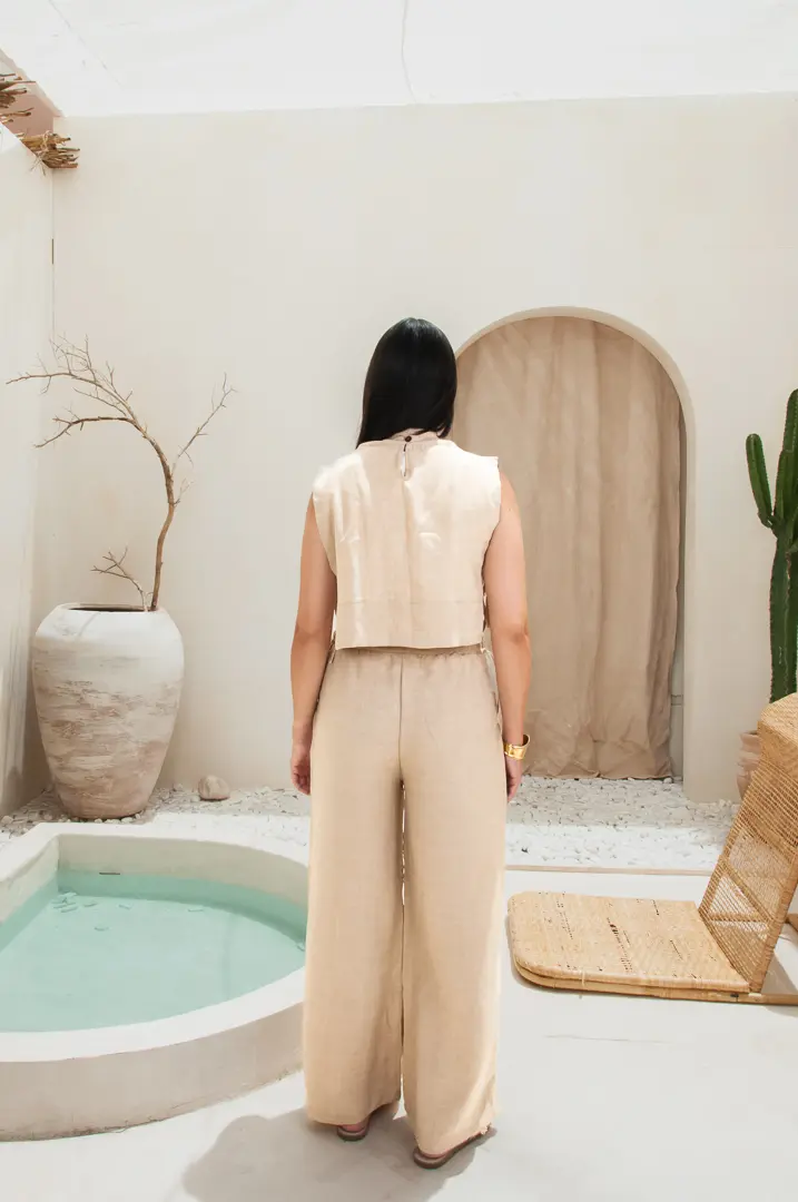 Off white linen Set