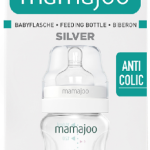 MAMAJOO SILVER FEEDING BOTTLE 150 ml & ANTI-COLIC SILICONE TEAT S
