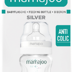 MAMAJOO SILVER FEEDING BOTTLE 150 ml & ANTI-COLIC SILICONE TEAT S