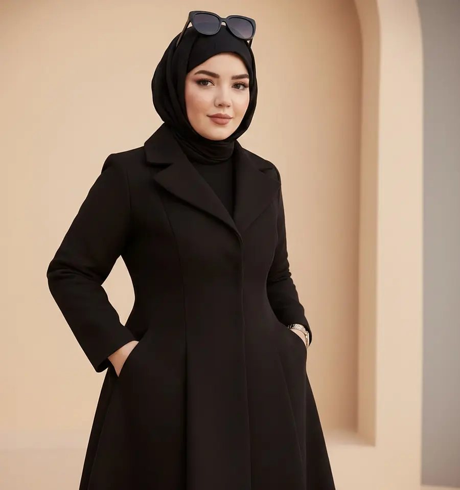 بالطو طويل جوخ في ليكرا 0115