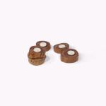 Set of 5 Rustic Live Edge Wood Slice Tea Light Candle Holders 360 EGP