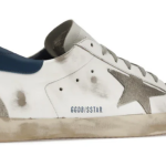Golden Goose Super-Star – White Royal Blue Grey Suede Patch