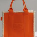 ORANGE LEATHER TOTE BAG