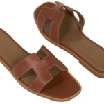 Hermes Sandal Flat Oran Gold Box Calfskin | Mightychic