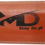 M D Stay Fit Leather weight lifting belt one