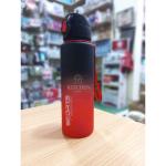 Acrylic Sports Water Bottle - 600ml - Black and Green Gradient