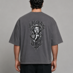 aura dark gray boxy fit Tshirt