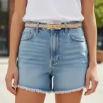 Elegant Slim Belt with Rectangular Buckle BT-11