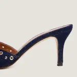 Midnight Stud Denim Heels