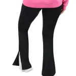 Slit Yoga Black Pants