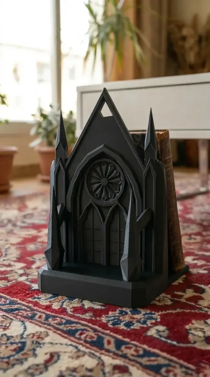 Low Poly Gothic Castle Bookend