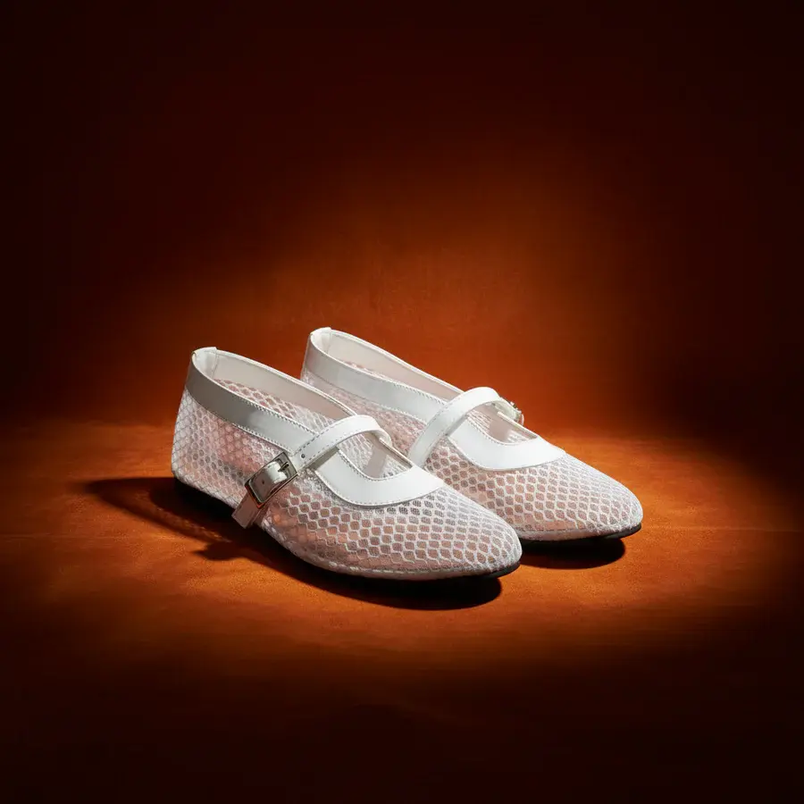 Mia Mesh Patent Flats
