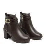 Elegant Ankle Boot with Gold Buckle B-63