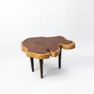 Handcrafted Live-Edge Natural Wood Coffee Table