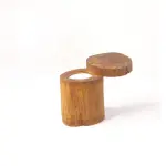 Handmade Natural Wooden Candle with Elegant Lid – One of a Kind Decor Piece
