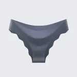 Women's Plus Size Seamless Ice Silk Bikini Breathable Wave Edge