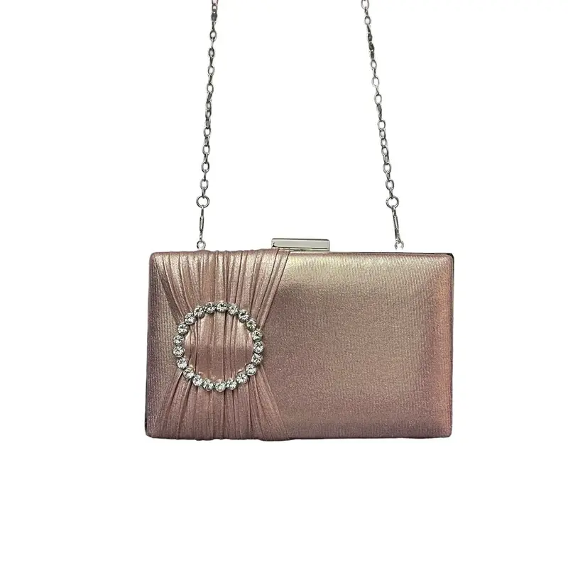 Clutch Bag With a Shiny Front Ring-VS-35