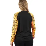 Crew Neck Long Sleeve Orange Top