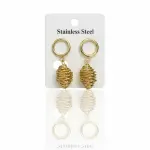 Artistic Gold Stainless Steel Earrings EA-30