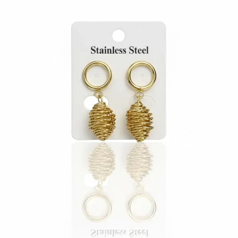 Artistic Gold Stainless Steel Earrings EA-30