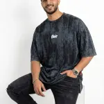 Black Oversized Interlock Fashion T-Shirt