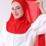 حجاب ذكي احمر