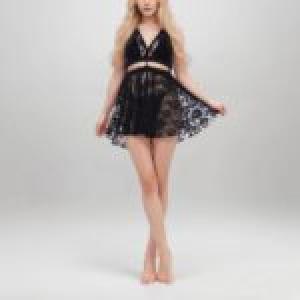 Clearance Outlet, Lace Sets, Lingerie Lace Transparent Short Sleepwear – Elegant Lingerie for Ultimate Comfort