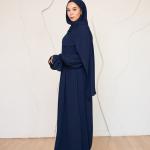 NAVY BLUE CREPE DRESSY ISDAL