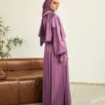 LILAC DREAM SATIN DRESS ISDAL