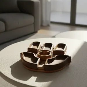 Amara Wooden khamsa Platter