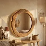 Handmade Organic Wood Mirror