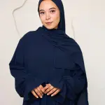 NAVY BLUE CREPE DRESSY ISDAL